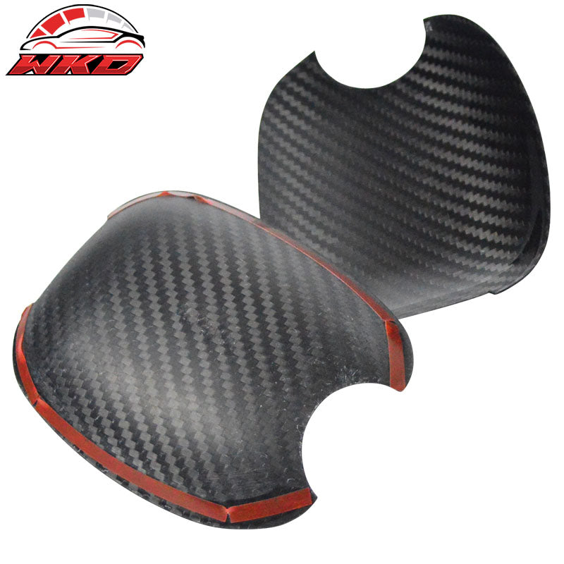 Fits 15-21 Subaru WRX STI 4DR Door Cup Bowl Trim Cover - Carbon Fiber CF