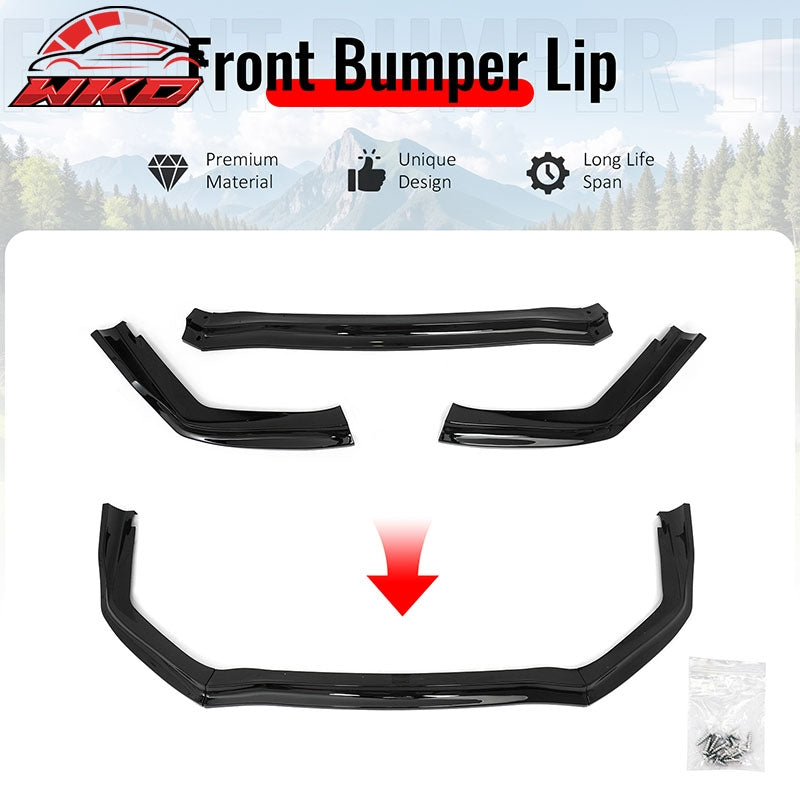 Wholesale 15-21 Subaru WRX STI Front Bumper Lip 3PC CS Style Gloss Black Chin Spoiler - Wikond Auto