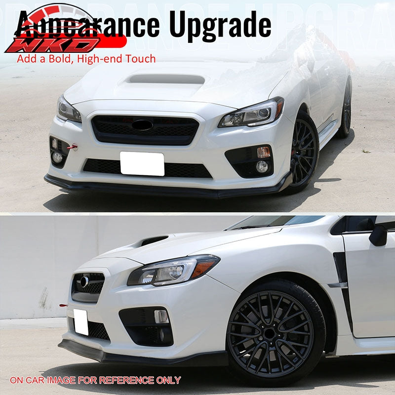 Wholesale 15-21 Subaru WRX STI Front Bumper Lip 3PC CS Style Gloss Black Chin Spoiler - Wikond Auto