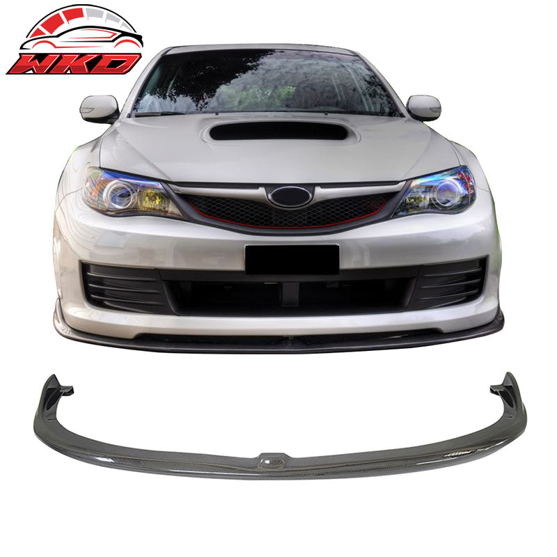 Fits 08-10 Subaru Impreza WRX STI CS Style Front Bumper Lip Matte Carbon Fiber