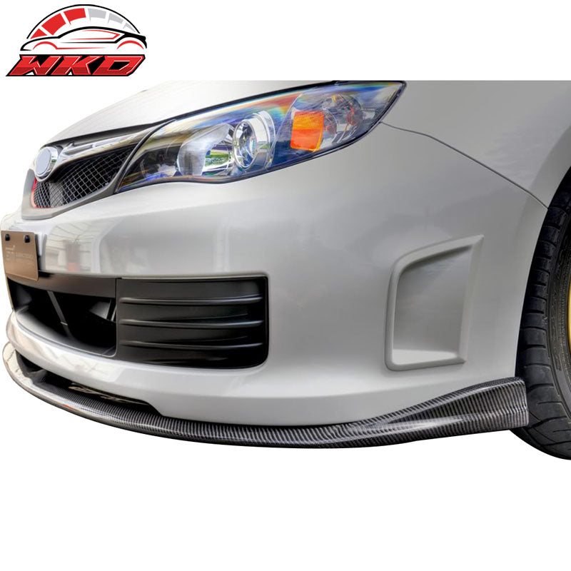 Fits 08-10 Subaru Impreza WRX STI CS Style Front Bumper Lip Matte Carbon Fiber