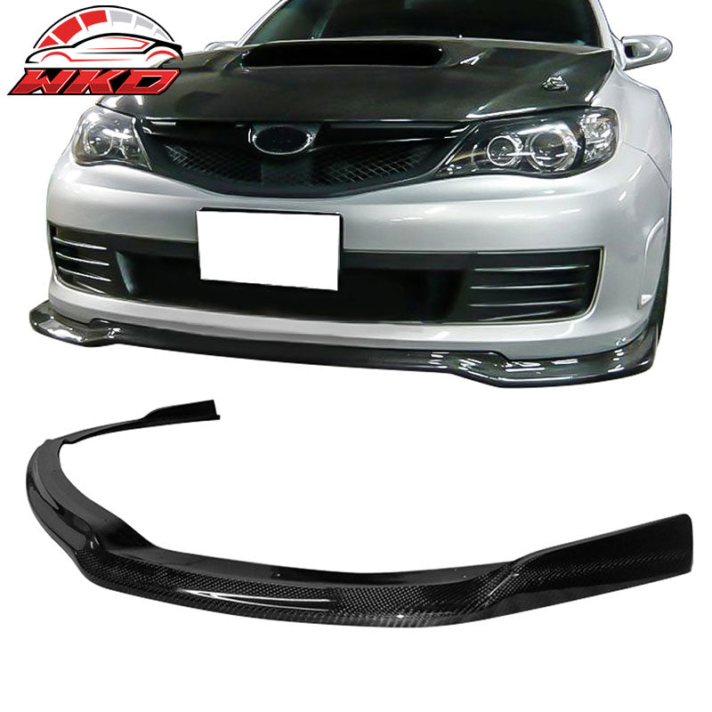 Fits 08-10 Subaru Impreza WRX STI VR Style Front Bumper Lip Matte Carbon Fiber