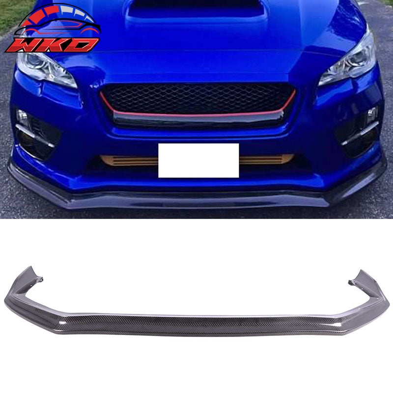 Fits 15-21 Subaru WRX STI CS Style Real Carbon Fiber Front Bumper Lip Spoiler
