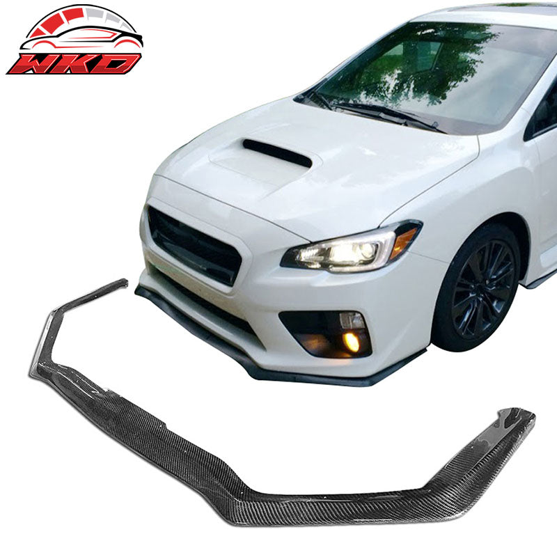 Fits 15-21 Subaru WRX STI HT Style Front Bumper Lip Spoiler Matte Carbon Fiber