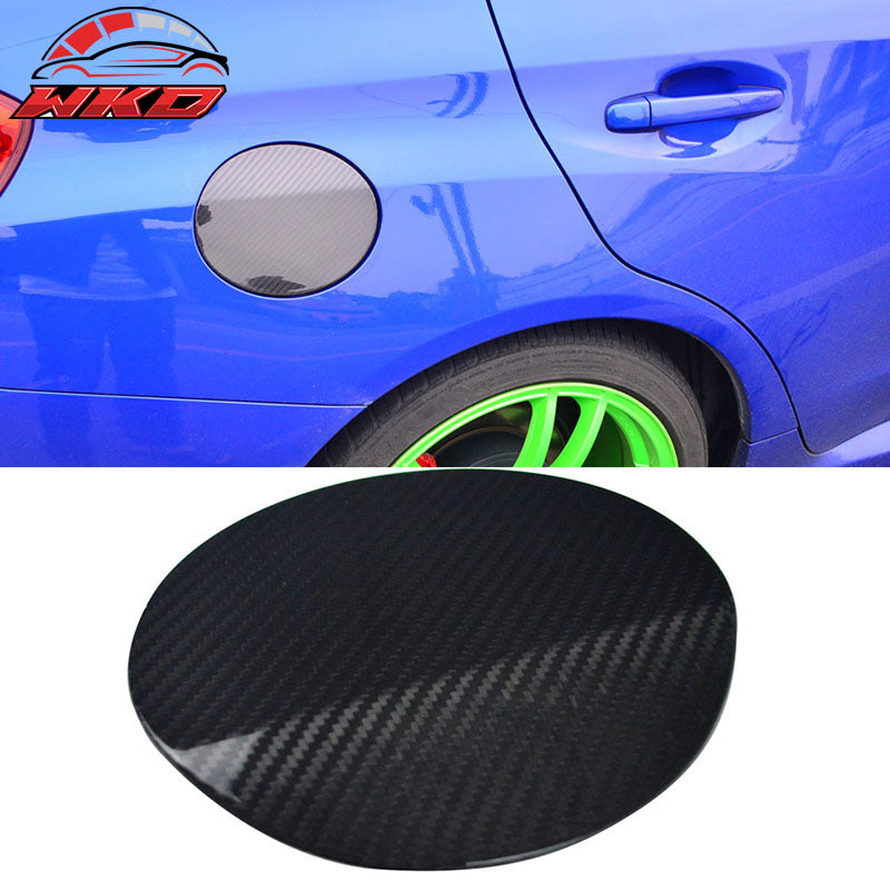 Fits 15-21 Subaru WRX STI Sedan Fuel Tank Cap Cover Trim - Matte Carbon Fiber