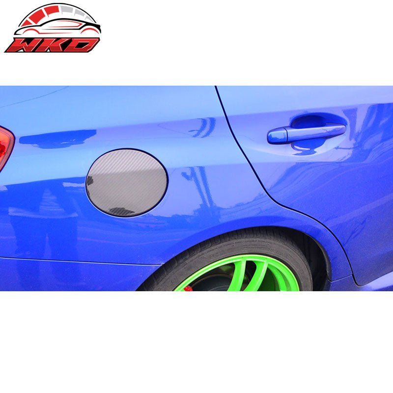 Fits 15-21 Subaru WRX STI Sedan Fuel Tank Cap Cover Trim - Carbon Fiber CF