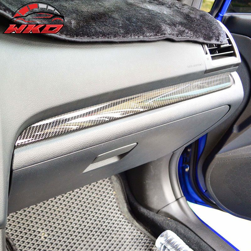 Fits 15-21 Subaru WRX STI Interior Glove Box Decoration Cover Carbon Fiber CF