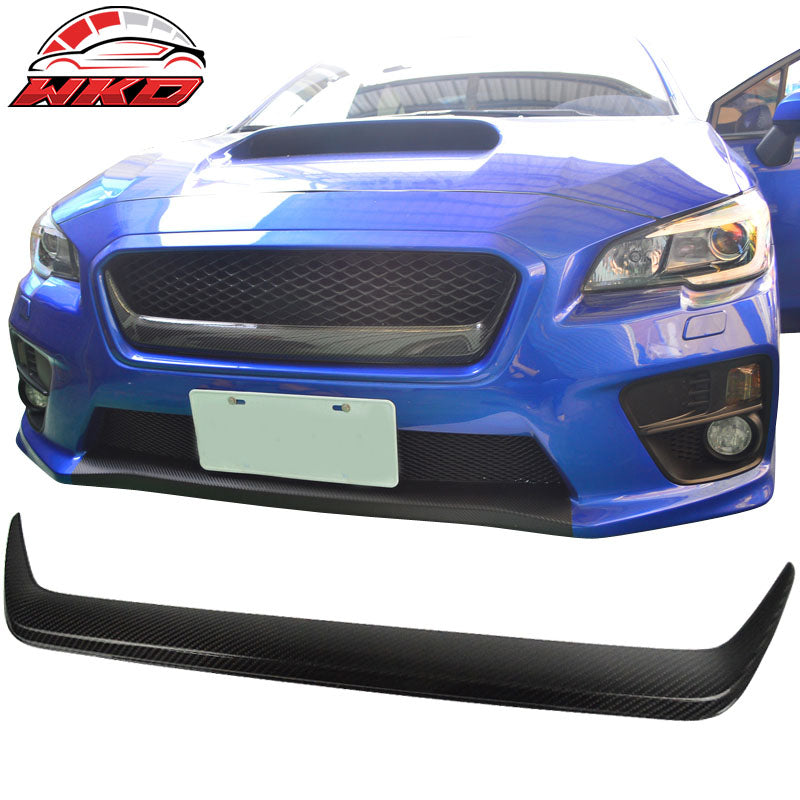 Fits 15-17 Subaru WRX STI Front Grille Grill Garnish Cover Trim Carbon Fiber CF