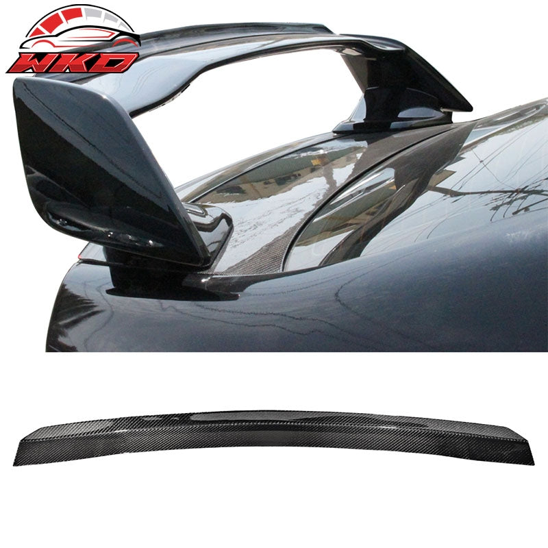 Fits 08-21 Subaru WRX STI Carbon Fiber Gurney Flap Add-On Trunk Lid Spoiler Wing