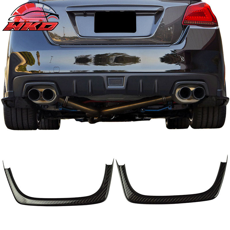 Fits 15-21 Subaru WRX STI Rear Exhaust Pipe Cover Heat Shield Matte Carbon Fiber