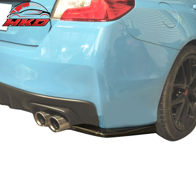 Fits 15-21 Subaru WRX/STI Rear Bumper Apron Splitters - Matte Carbon Fiber