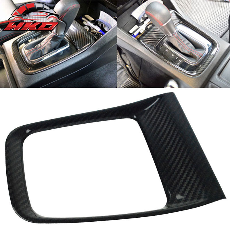 Fits 15-21 Subaru WRX STI Carbon Fiber CF Front Gear Shifter Panel Cover Trim