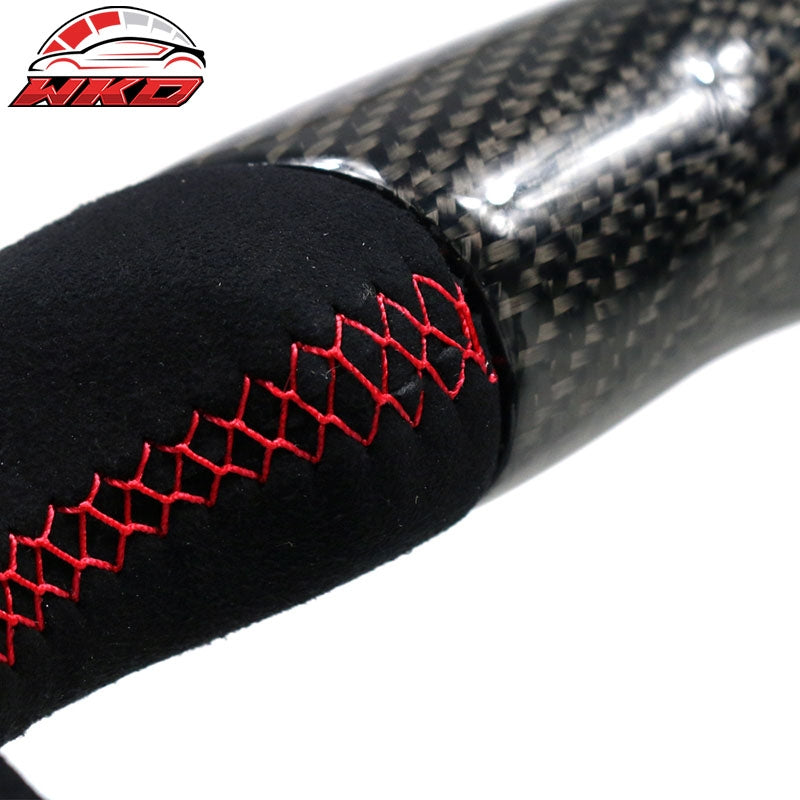 Fits 15-21 Subaru WRX & STI Steering Wheel CF +Alcantara+Red Stitching+Red Line