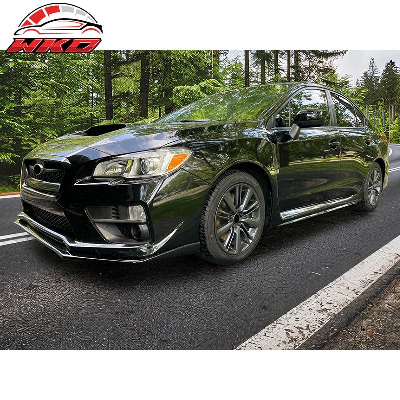 For 15-21 Subaru WRX STI V-Limited Style Front Bumper Lip Spoiler Gloss Black PP