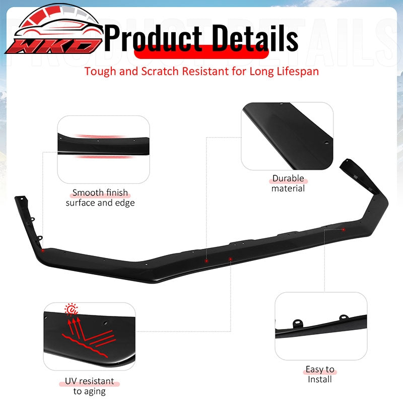Fits 15-21 Subaru WRX STI V-Limited Style Front Bumper Lip Splitter Unpainted PP