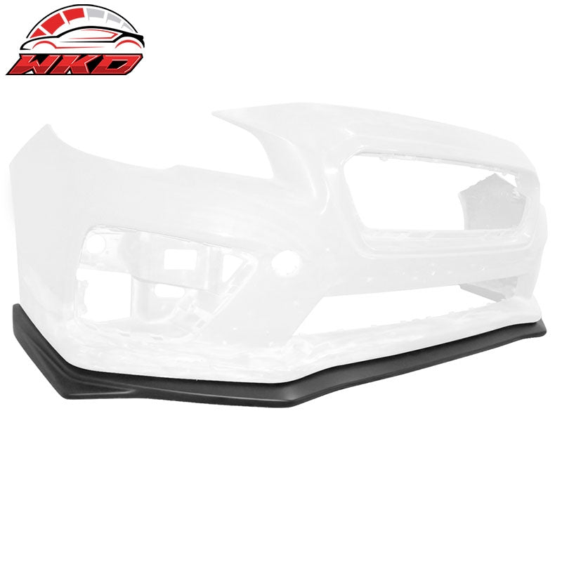 Fits 15-21 Subaru WRX STI V2 Style Front Bumper Lip Spoiler - Matte Black ABS