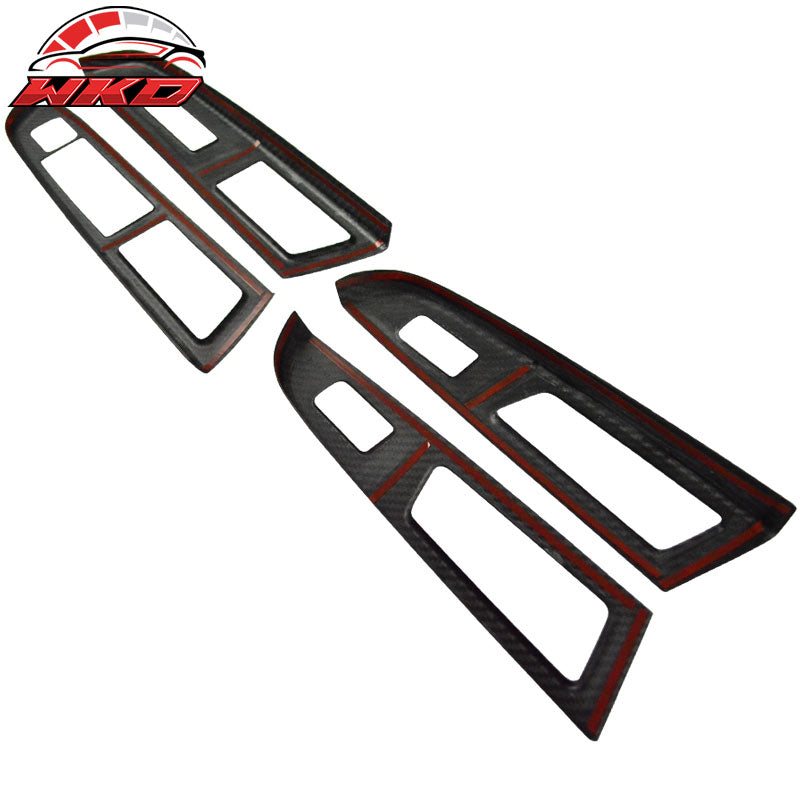 Fits 15-21 Subaru WRX STI Window Switch Panel Cover Carbon Fiber