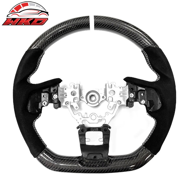 Wholesale 22-26 WRX Carbon Fiber Steering Wheel Alcantara W/ White Stitch Stripe