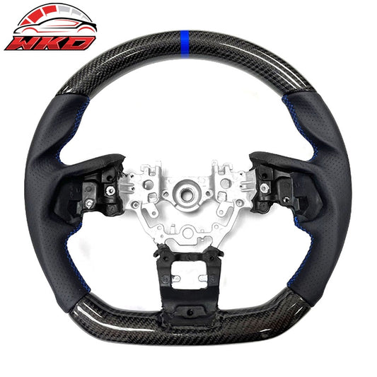 Wholesale 22-26 Subaru WRX Carbon Fiber Steering Wheel Leather Blue Stitch Indicator