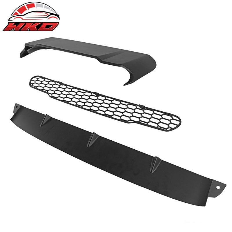 Fits 22-26 Subaru WRX VB D Style Front Air Intake Vent Hood Scoop Primer Black