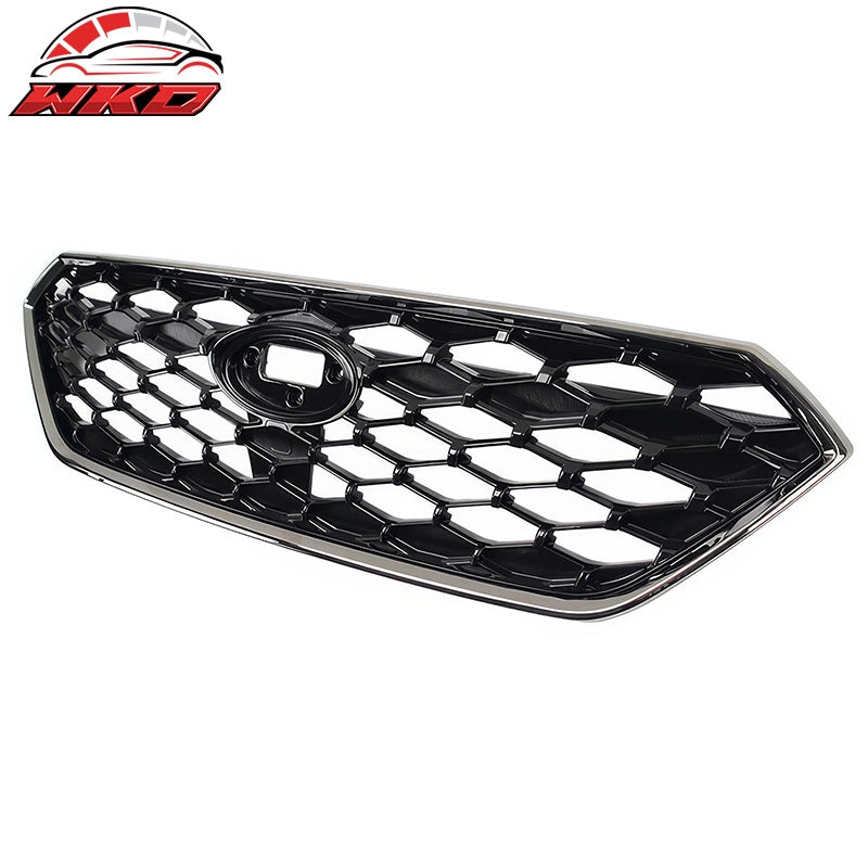 Fits 22-26 Subaru WRX VB JDM1 Style Front Upper Grille Gloss Black Chrome Frame