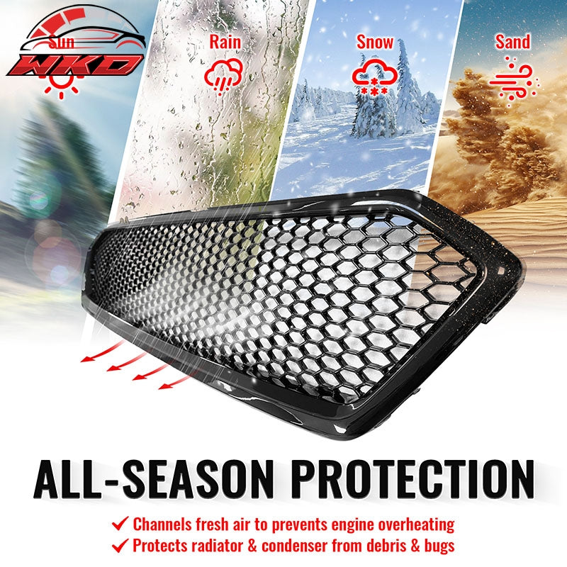 Wholesale 18-21 Subaru WRX/WRX STI Gloss Black Honeycomb Style Bumper Upper Grille PP - Wikond Auto