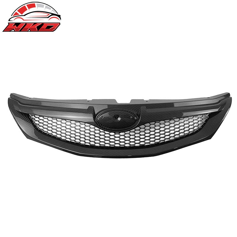 Wholesale 08-10 Subaru WRX & WRX STI Hatchback Honeycomb Style Grille CF Print ABS - Wikond Auto