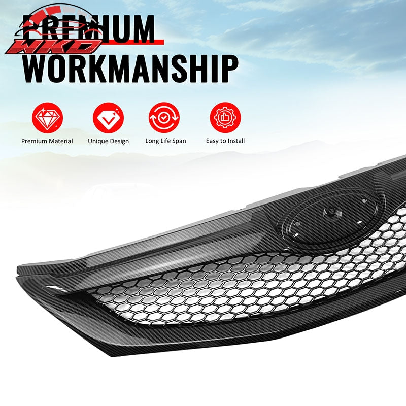 Wholesale 08-10 Subaru WRX & WRX STI Hatchback Honeycomb Style Grille CF Print ABS - Wikond Auto