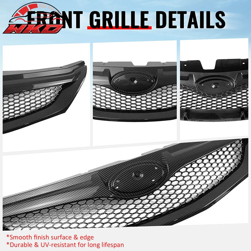 Wholesale 08-10 Subaru WRX & WRX STI Hatchback Honeycomb Style Grille CF Print ABS - Wikond Auto