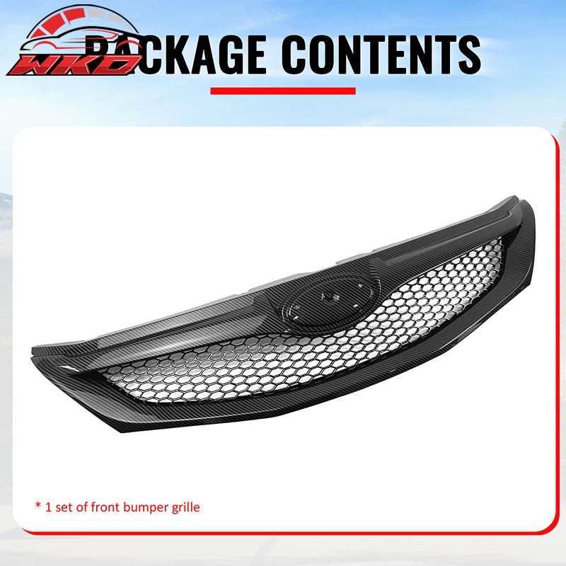 Wholesale 08-10 Subaru WRX & WRX STI Hatchback Honeycomb Style Grille CF Print ABS - Wikond Auto