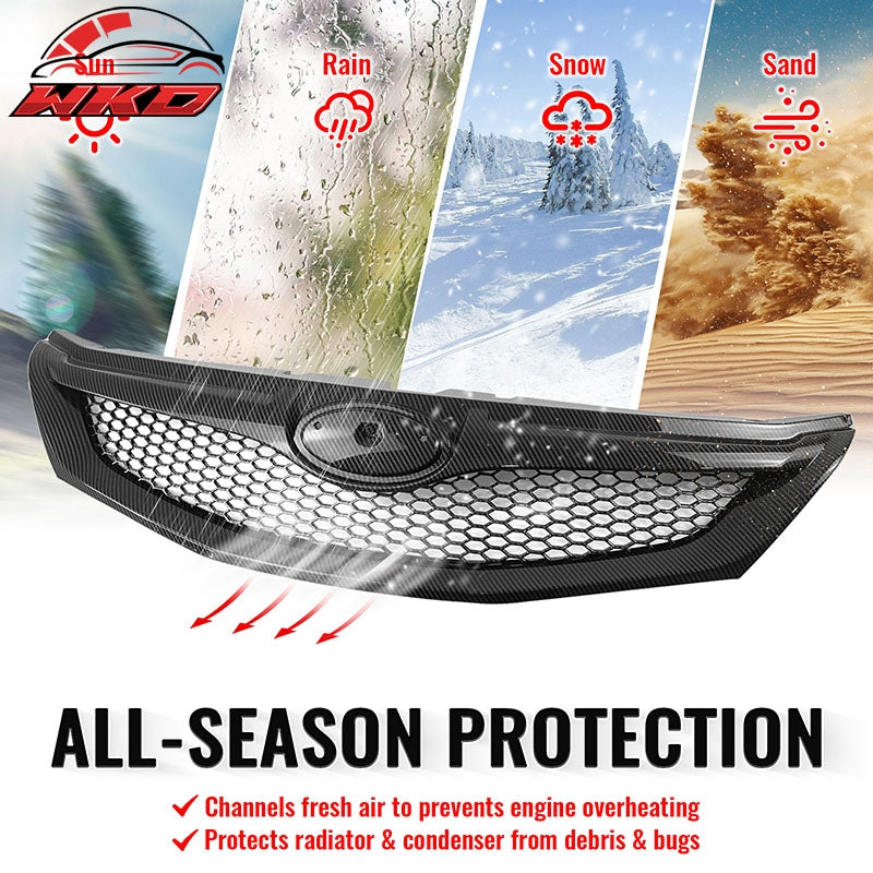Wholesale 08-10 Subaru WRX & WRX STI Hatchback Honeycomb Style Grille CF Print ABS - Wikond Auto