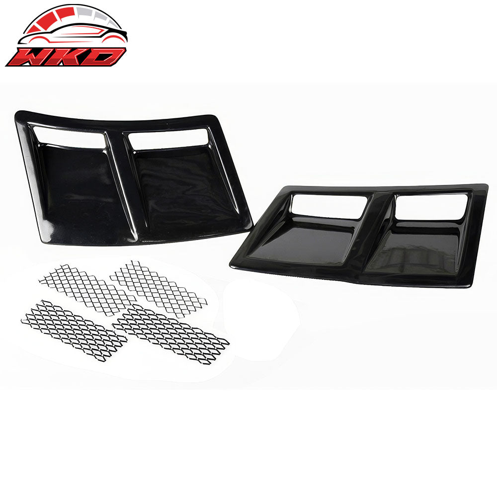 Fits 15-21 Subaru WRX & STI 2PCS Rear Bumper Side Fender Vent Unpainted Black