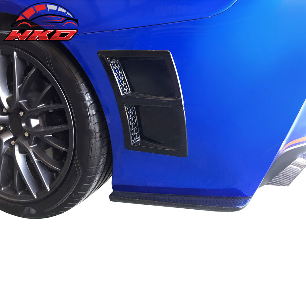 Fits 15-21 Subaru WRX STI Style Rear Bumper Side Fender Vent Painted #K7X Blue