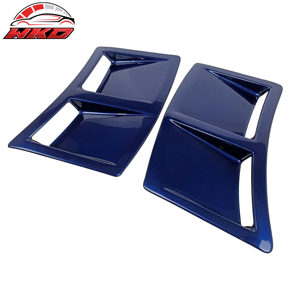 Fits 15-21 Subaru WRX STI Style Rear Bumper Side Fender Vent Painted #E8H Blue