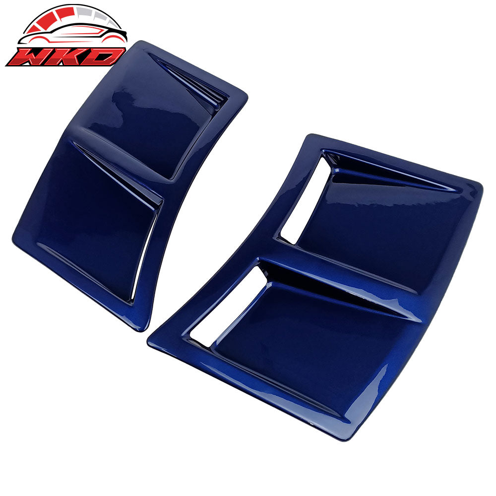 Fits 15-21 Subaru WRX STI Style Rear Bumper Side Fender Vent Painted #E8H Blue