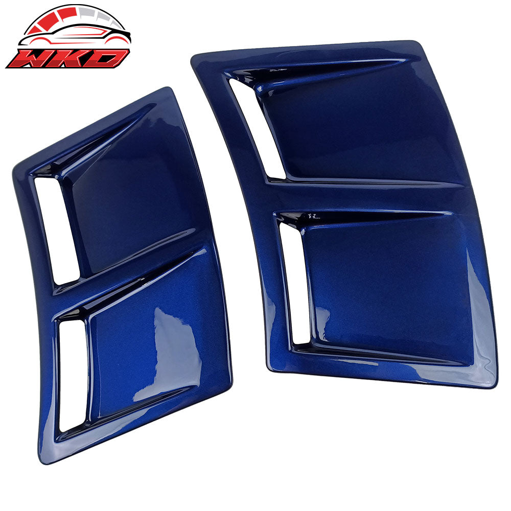 Fits 15-21 Subaru WRX STI Style Rear Bumper Side Fender Vent Painted #E8H Blue