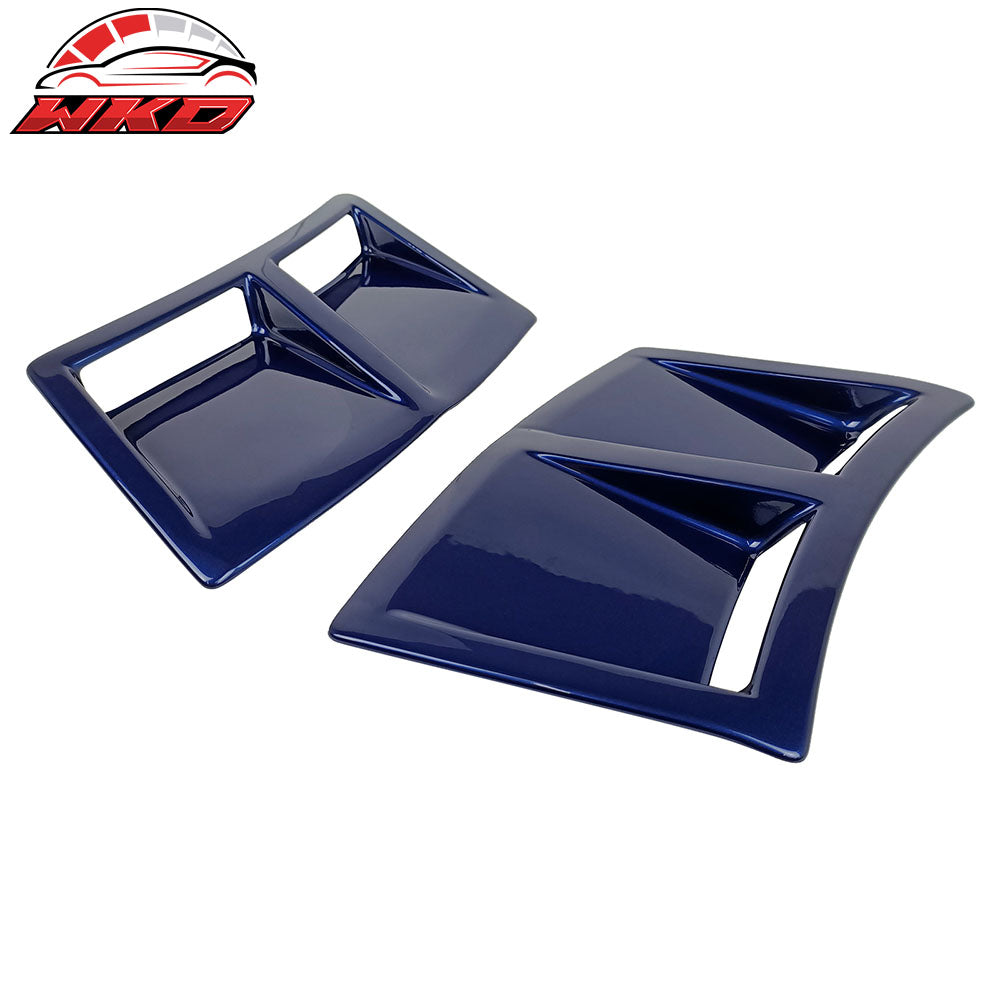 Fits 15-21 Subaru WRX STI Style Rear Bumper Side Fender Vent Painted #E8H Blue