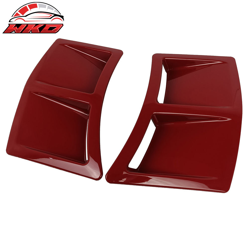 Fits 15-21 Subaru WRX STI Style Rear Bumper Side Fender Vent Painted #C7P Red