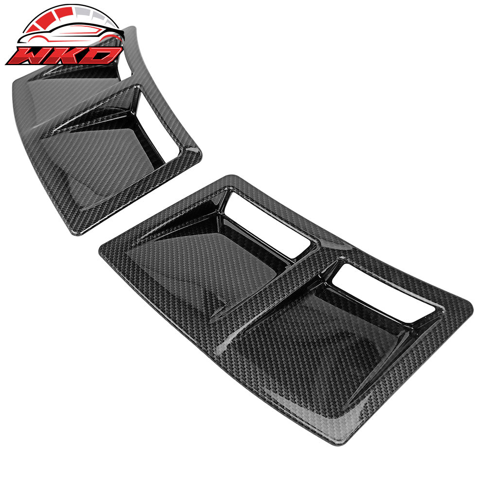 Fits 15-21 Subaru WRX STI Style Carbon Fiber Print Rear Bumper Side Fender Vent