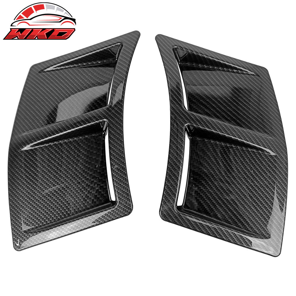 Fits 15-21 Subaru WRX STI Style Carbon Fiber Print Rear Bumper Side Fender Vent