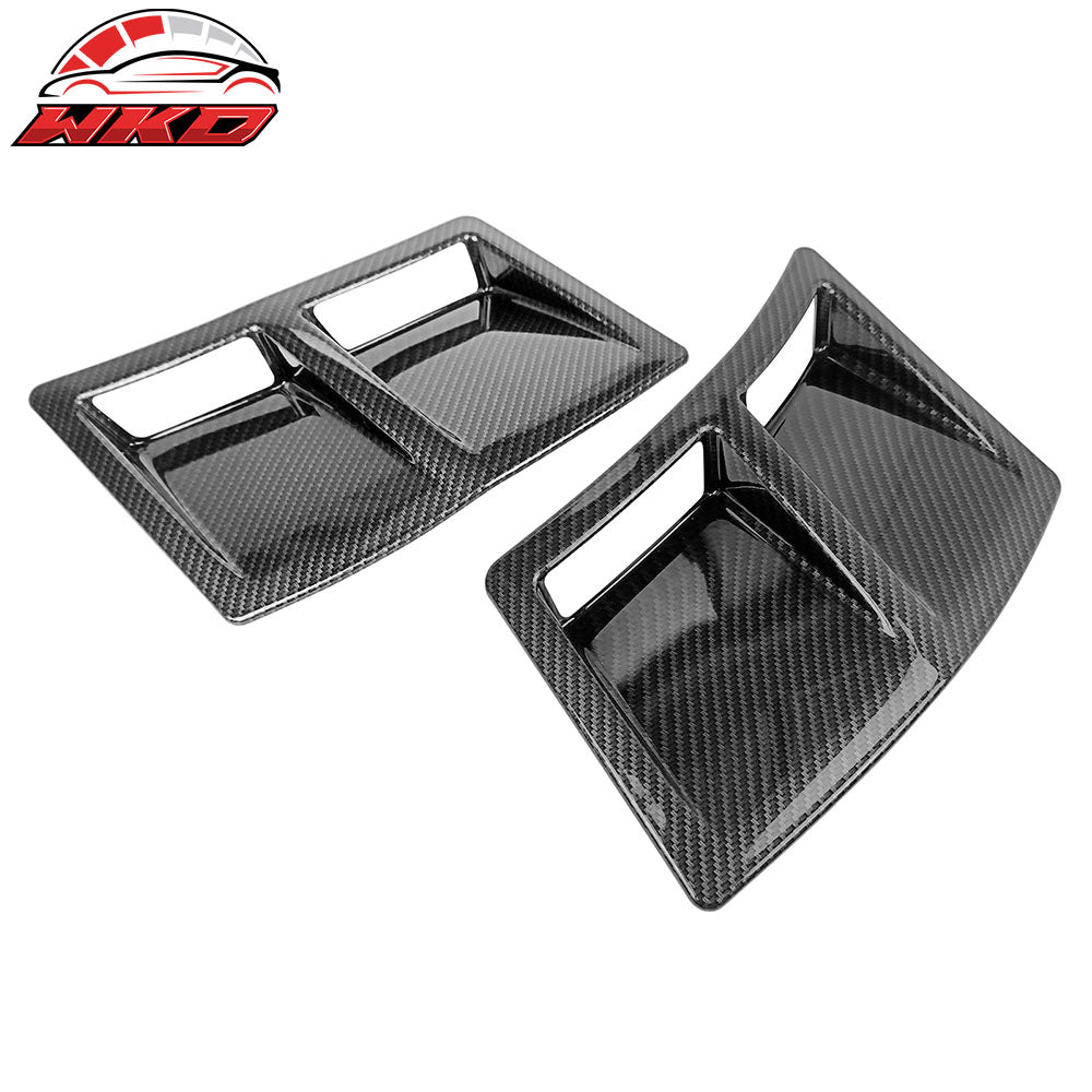 Fits 15-21 Subaru WRX STI Style Carbon Fiber Print Rear Bumper Side Fender Vent