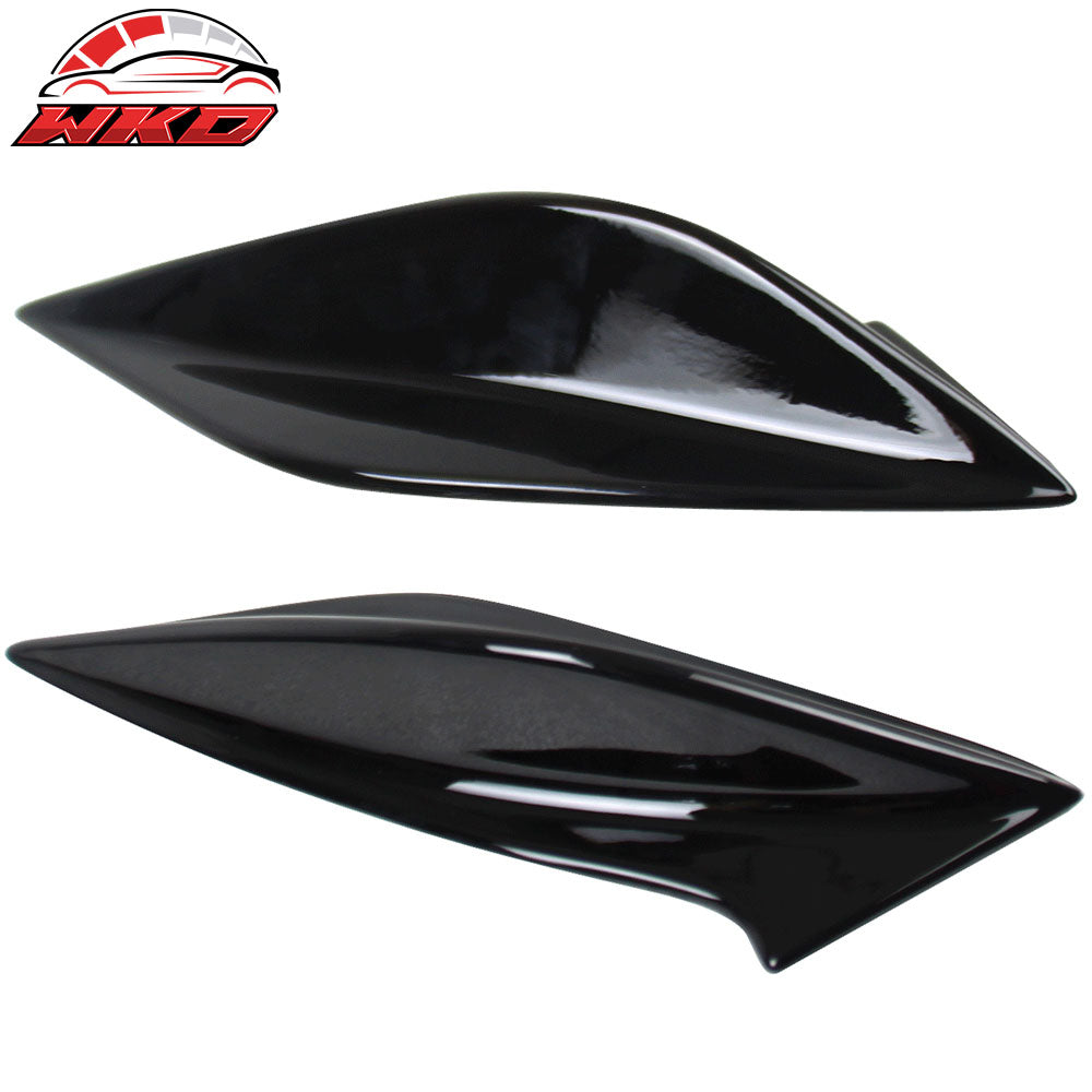 Fits 15-21 Subaru WRX & STI DTO Style Gloss Black Trunk Spoiler Side Fins Add on