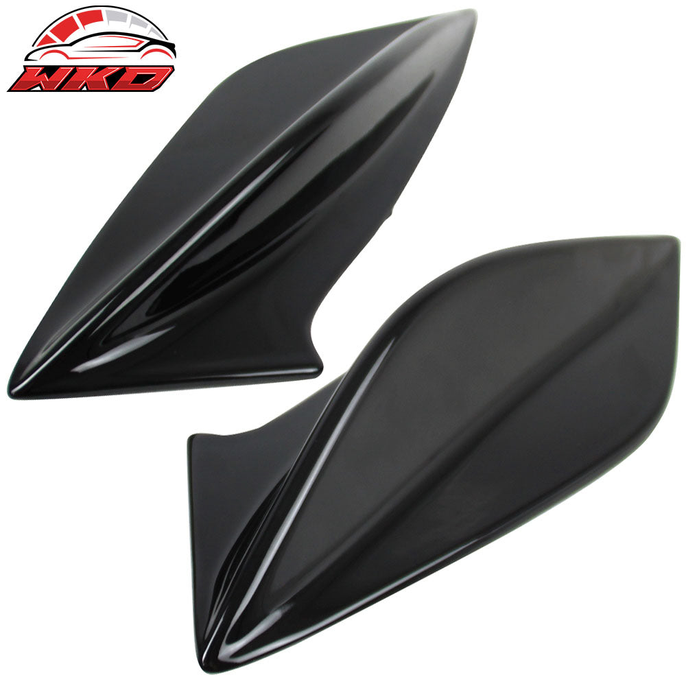 Fits 15-21 Subaru WRX & STI DTO Style Gloss Black Trunk Spoiler Side Fins Add on