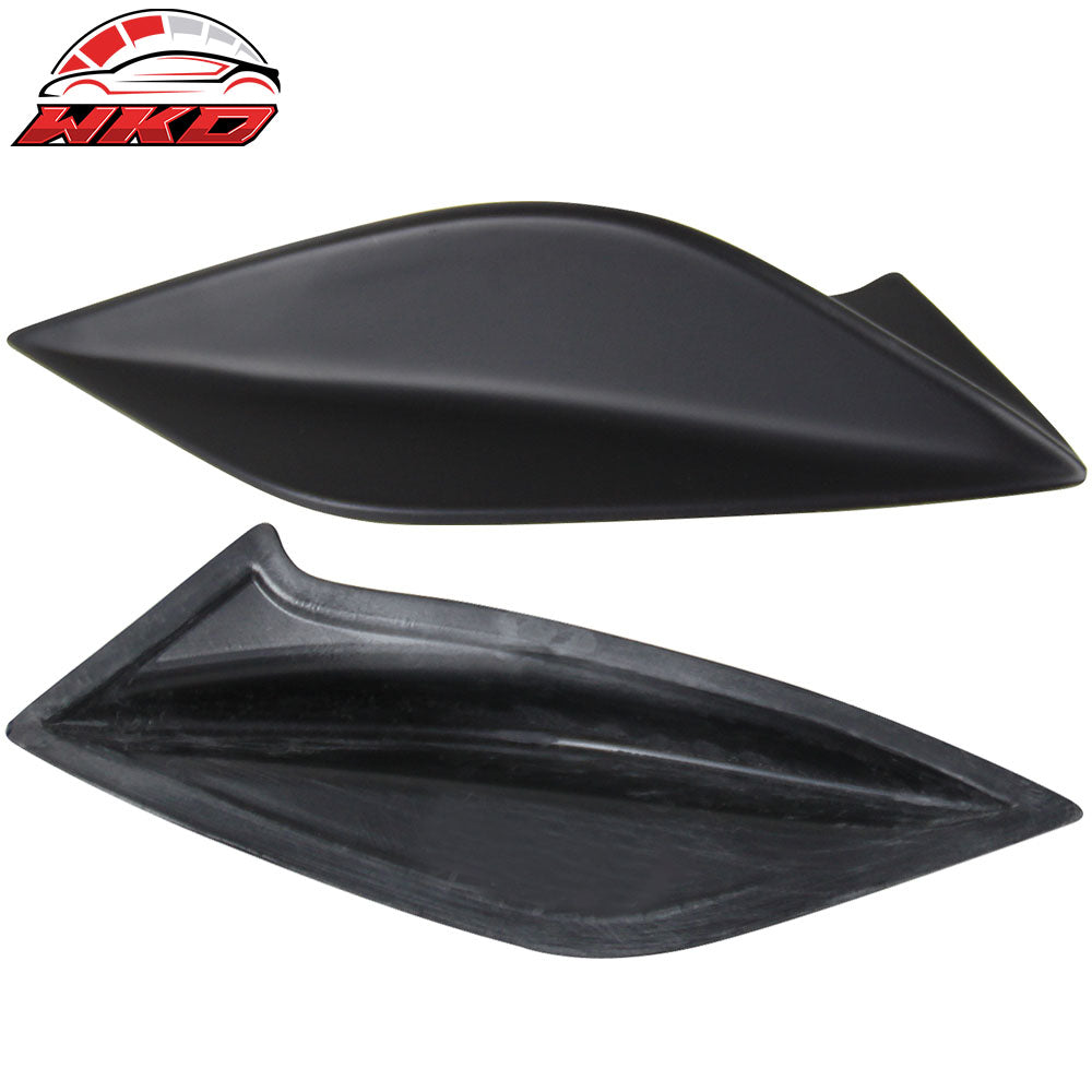 Fits 15-21 Subaru WRX & STI DTO Style Matte Black Trunk Spoiler Side Fins Add on