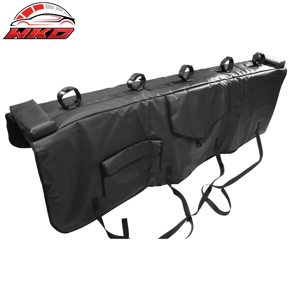 60" Pickup Truck Bed Tailgate Cover Pad Shuttle Protective Mat w/ 5 Bike Racks