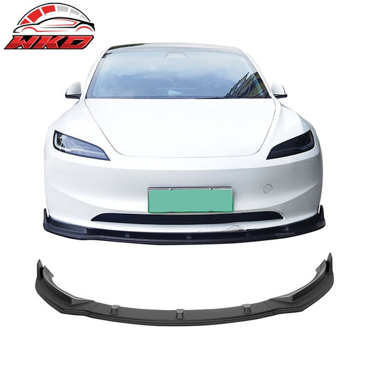 Wholesale 24-26 Tesla Model 3 3PCS IKON Style Front Bumper Lip Spoiler Matte Black PP