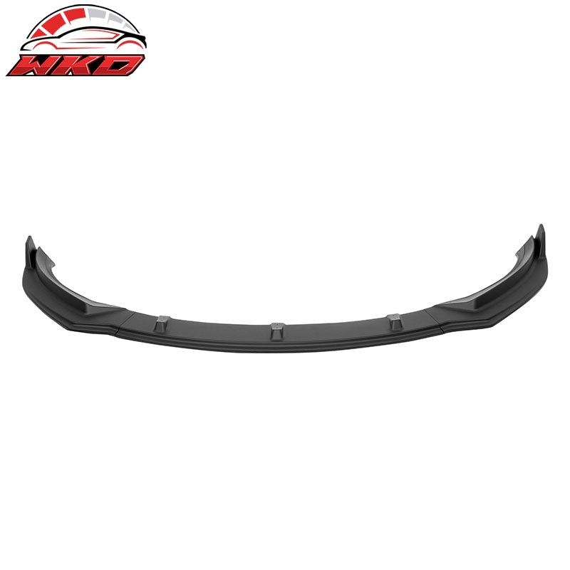 Fits 24-26 Tesla Model 3 3PCS IKON Style Front Bumper Lip Spoiler Matte Black PP