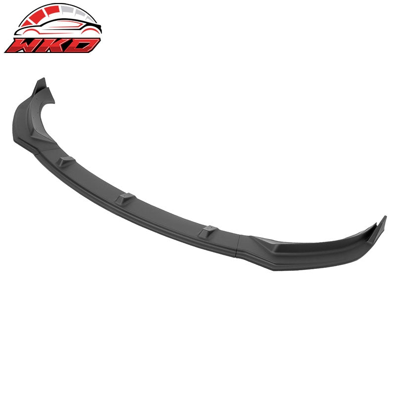Fits 24-26 Tesla Model 3 3PCS IKON Style Front Bumper Lip Spoiler Matte Black PP