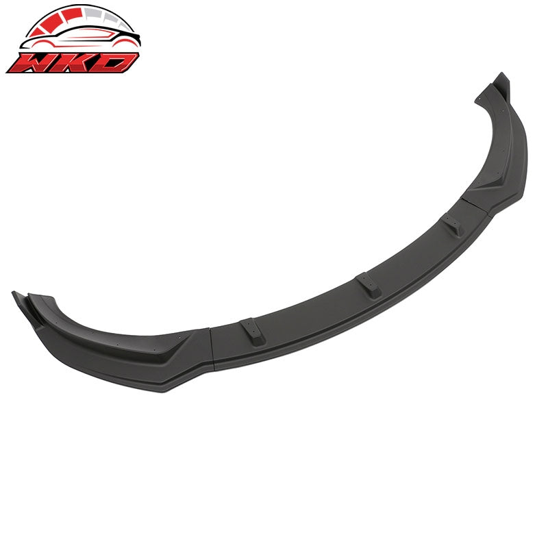 Fits 24-26 Tesla Model 3 3PCS IKON Style Front Bumper Lip Spoiler Matte Black PP