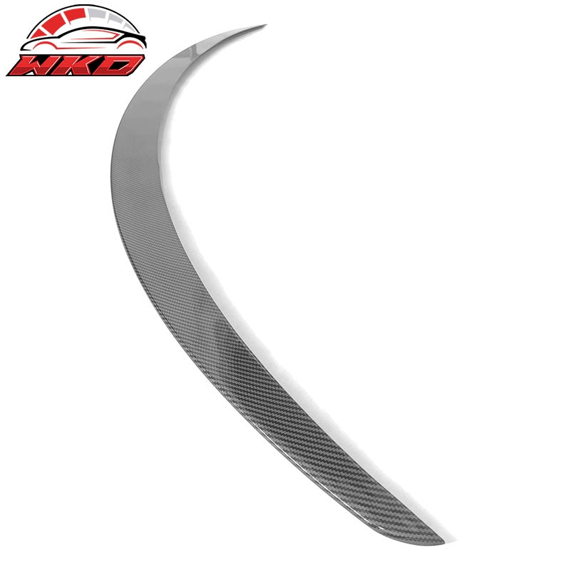 Fits 17-23 Tesla Model 3 4DR OE Rear Trunk Spoiler Wing Carbon Fiber Print - ABS
